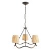 Lampa wisząca żyrandol falowany abażurowy z rafii boho designerski naturalny rustykalny Wriggle 114212 ENDON